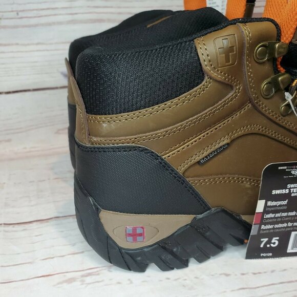 Nature Tex 70 SwissTech Waterproof Maximum Durability Leather Olive Black Boots - Picture 10 of 12